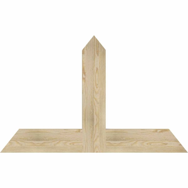 Ekena Millwork Portland Rough Sawn Timber Gable Bracket, Douglas Fir, 48"W x 30"H x 2"D x 6"F, 15/12 Pitch GBW048X30X0206POR00RDF - main